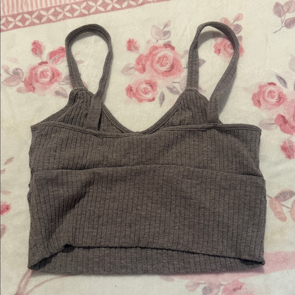 H&M Ribbed Grey Lounge Matching Pant Set - Picture 3 of 5